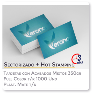 Tarjetas - Sectorizado+Hot Stamping
