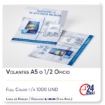 Volantes A5 o 1/2 Oficio